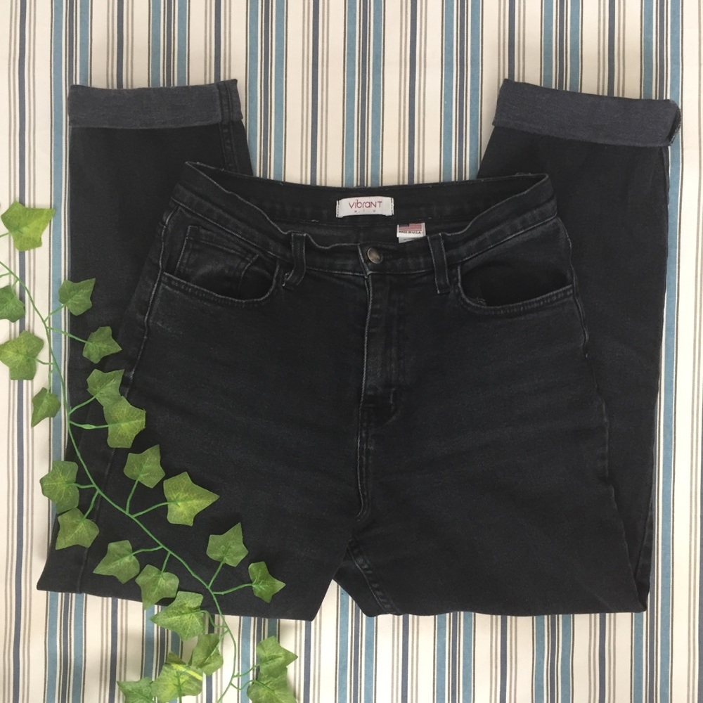 Black High Waisted Mom Jeans
